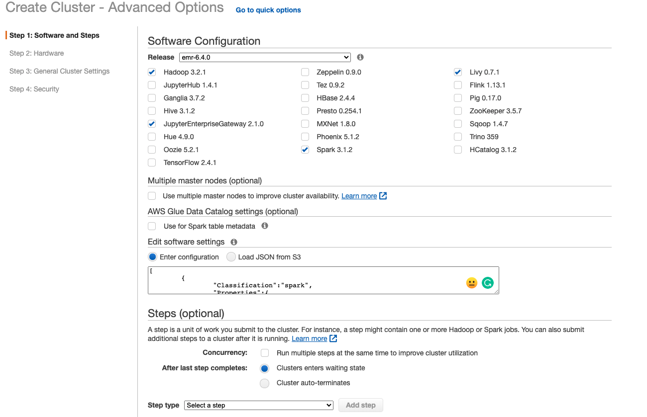 Step 1: Step 1: Software, Configuration and Steps